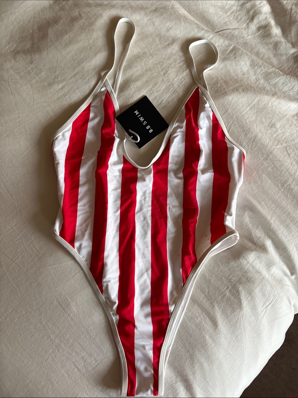 Red & White Striped Kids One-Piece